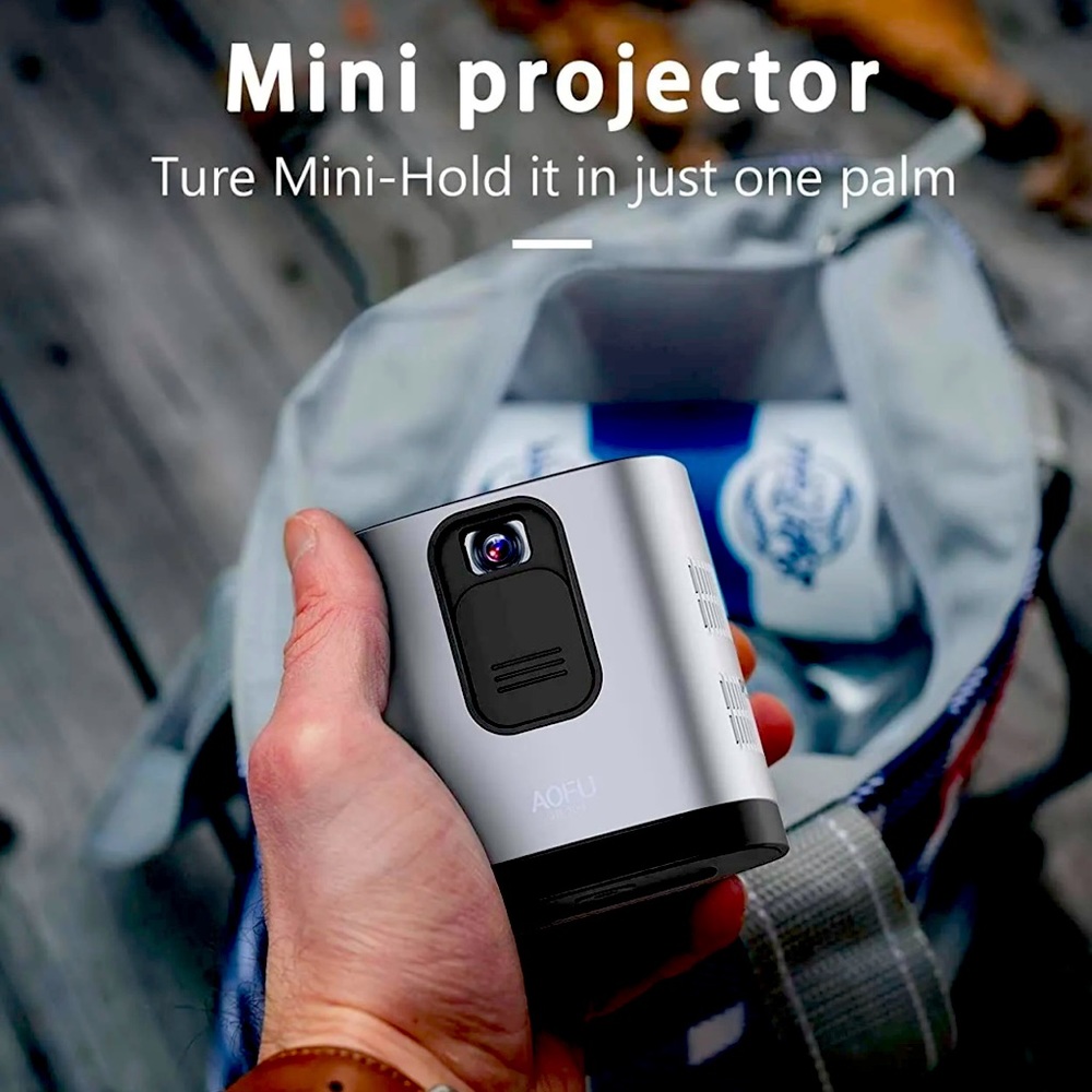 Wi-Fi Mini Projector: 150 ANSI Lumen, 1080p HD, 110-inch. Movie in Your Palm